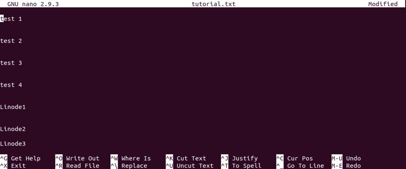 updated contents in the file